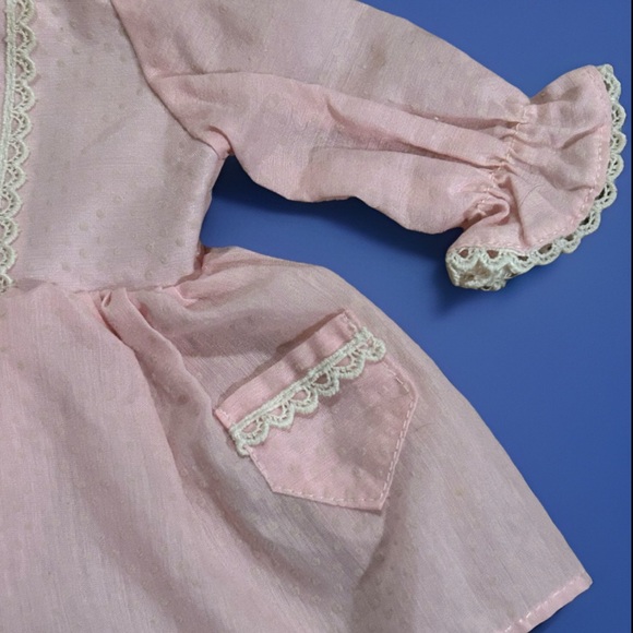 Vtg 1970s Fisher Price “My Friend Mandy” Pink Replacement Dress Fits 16” Doll - Picture 2 of 8